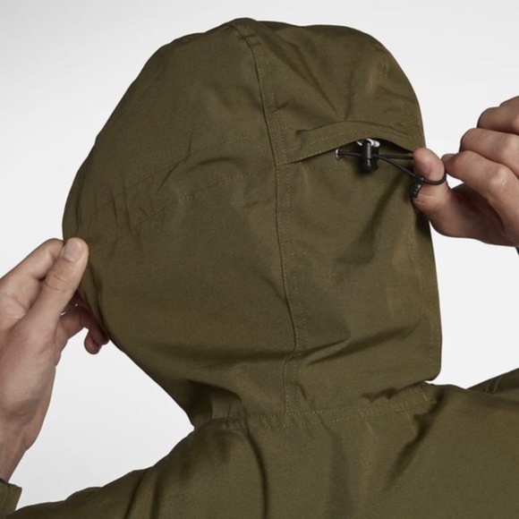 Hurley Timber Jacket Full Zip Hooded Rain Jacket - Picture 6 of 8